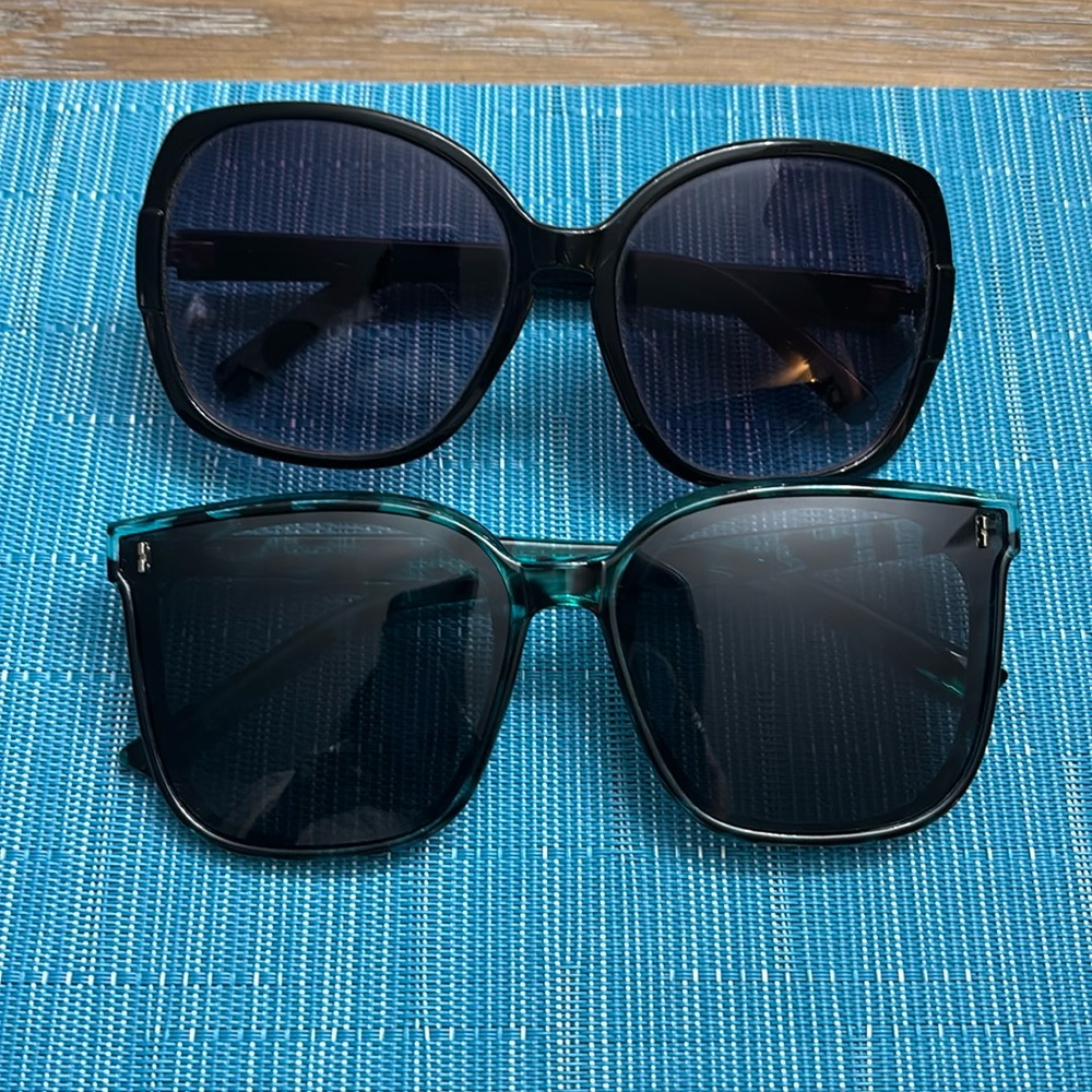 2 pairs of oversized.sunglasses